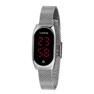 Relógio Lince Prata com visor Digital em Led