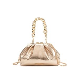 Bolsa Clutch Dourada Constance