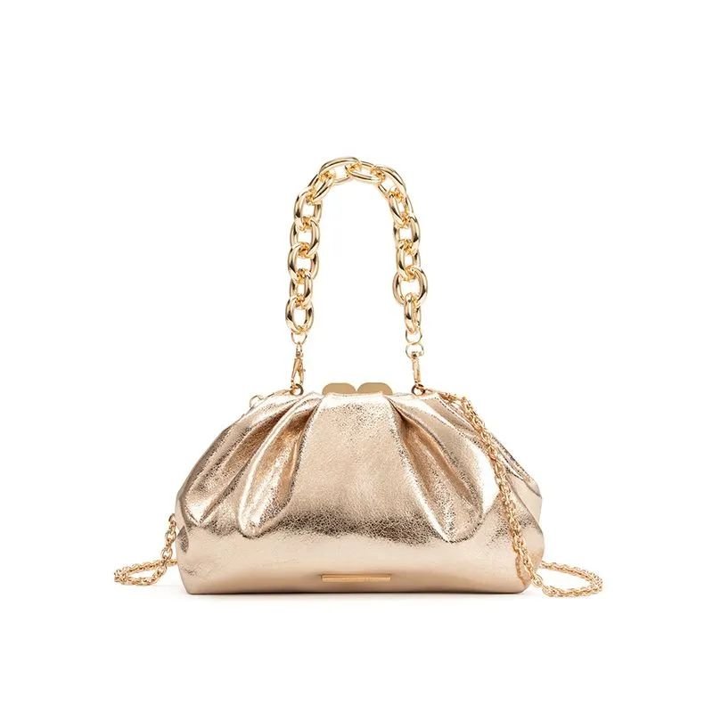 Bolsa Clutch Dourada Constance