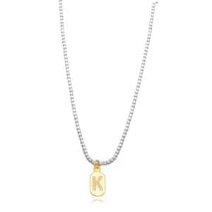 Choker Riviera com pingente de Letras